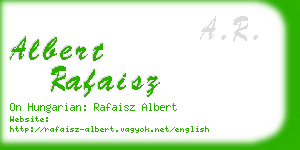 albert rafaisz business card